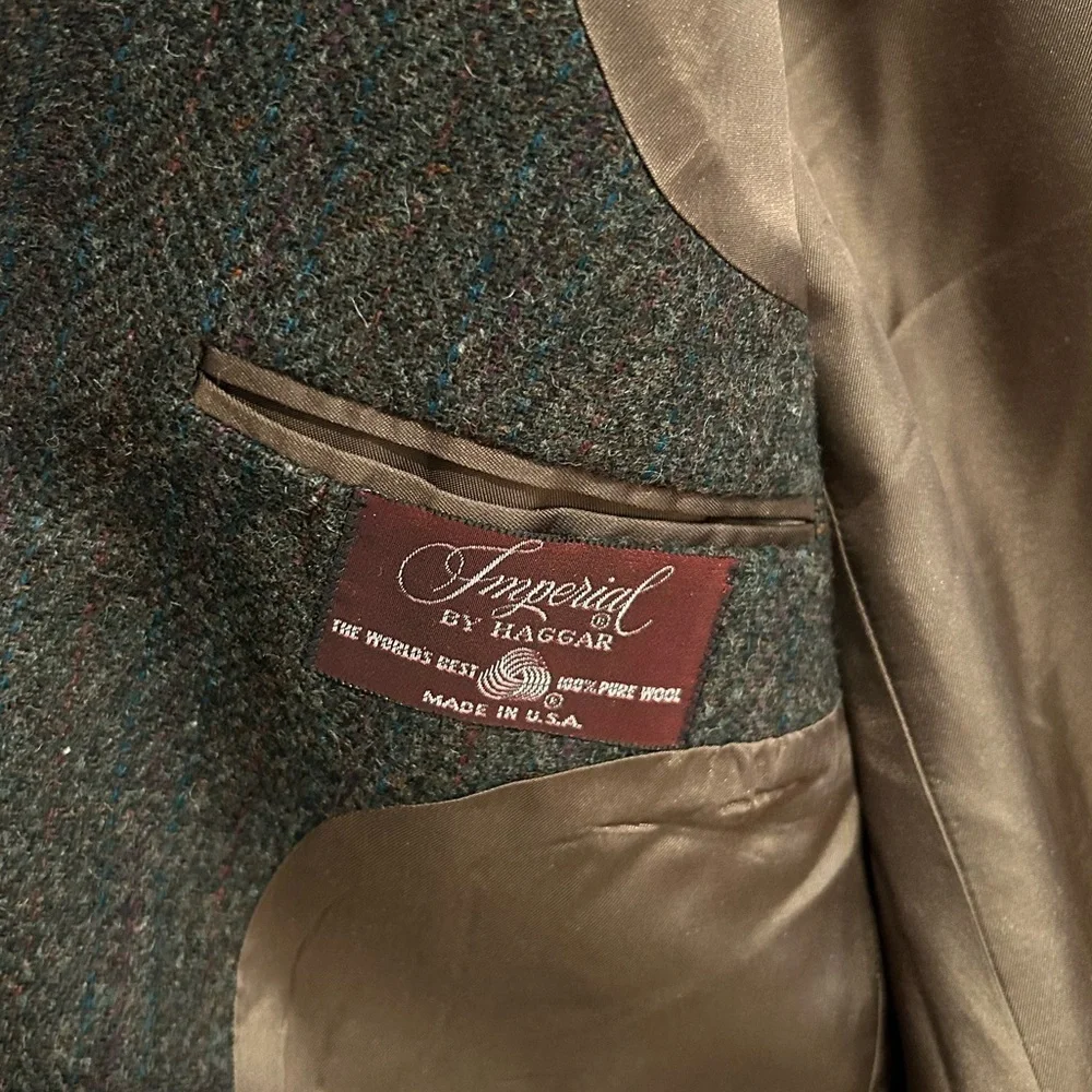 HAGGAR MADE IN USA 100% PURE WOOL SPORTS COAT sz 40